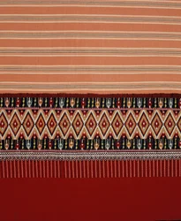 Tissu Lanna Tai Yuan avec motifs en losange Jok, Mae Chaem, nord de la Thaïlande