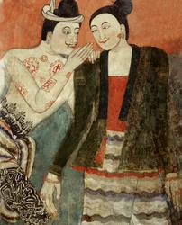 Amoureux, détail d