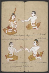 Or 16455 f.18r, combinaisons heureuses et malheureuses de couples, tiré de Phrommachat