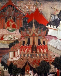 Scènes de la vie de Bouddha, milieu du XIXe siècle