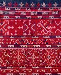 Tissu de la tribu Yao, nord de la Thaïlande