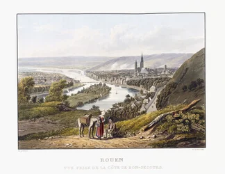 Rouen, vu de Bon-Secours, 1823-1826