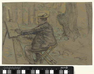 Portrait de Henricus, peignant à Loolaan à La Haye