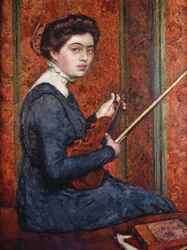 Femme avec violon