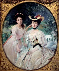 Portrait de Madame Collas et de sa fille Peinture de Théobald Chartran (1849-1907) 1903 Dim. 1,63x1,3 m Paris, musée d