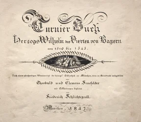 Livre sur les tournois : Page de titre, 1817