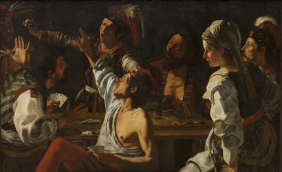Joueurs de cartes et de backgammon. Dispute autour des cartes