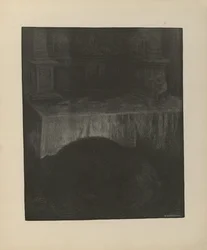 Illustration du livre Svartedauen par Kittelsen, Th. et publié par L.E. Tvedte (no, 1901)