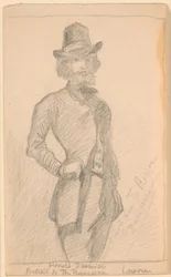 Copie de la peinture de H. Daumier de Th. Rousseau au Louvre