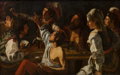 Joueurs de cartes et de backgammon. Dispute autour des cartes, vers 1620-30