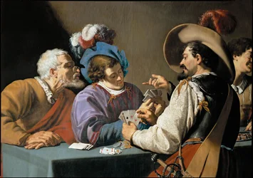 Les joueurs de cartes (huile sur toile)
