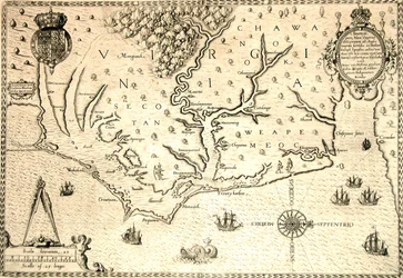 Carte de 1590 gravée par Theodore de Bry d
