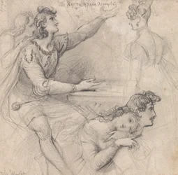 Une feuille de croquis - Études théâtrales