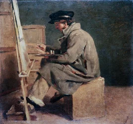 Jeune artiste à son chevalet