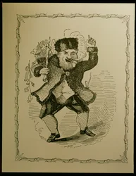 Illustration du père Noël pour un poème de Clement C. Moore, 1848