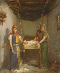 Scène dans le quartier juif de Constantine