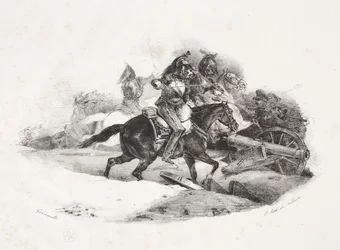Cuirassiers chargeant une batterie d