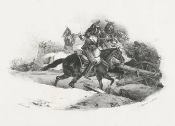 Cuirassiers chargeant une batterie d