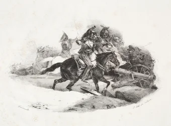 Cuirassiers chargeant une batterie d