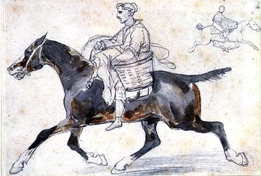 Boucher anglais à cheval