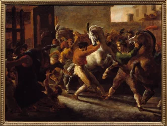 Course de chevaux libres à Rome