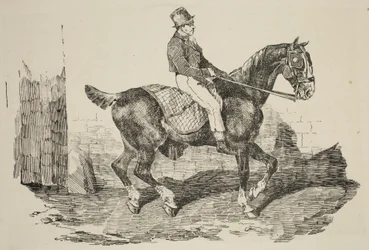 Géricault - Cheval de Carrosse monté par un palfrenier, 1820