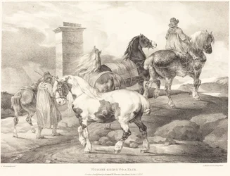 Chevaux allant à une foire