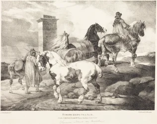 Des chevaux en route pour une foire