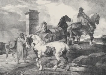 Chevaux allant à une foire