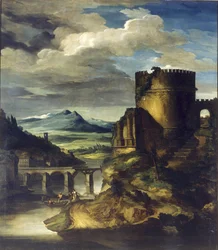 Paysage avec une Tombe