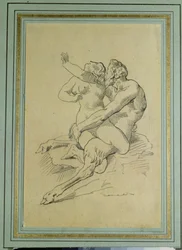 Nymphe et satyre