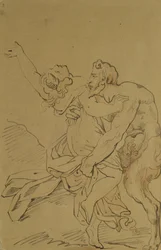 Nymphe et satyre
