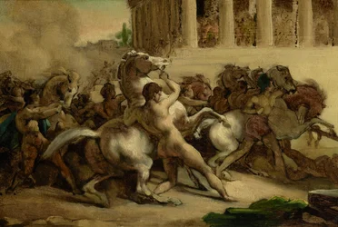La course des chevaux sans cavaliers, 1817