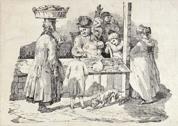 Le vendeur de poissons endormi