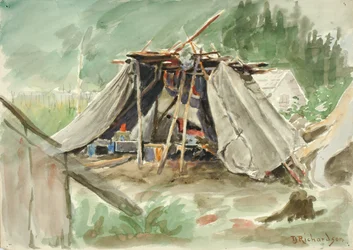 Camp indien, Alaska, vers 1880-1914