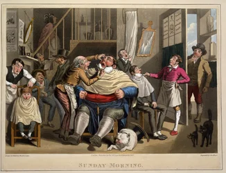 Dimanche matin, gravé par George Hunt, publié par Thos. McLean, Londres, 1827