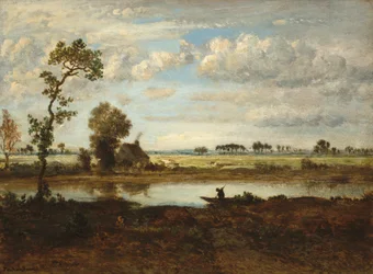 Paysage avec batelier
