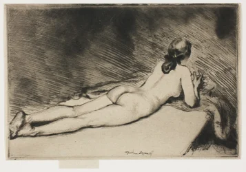 Figure nue allongée
