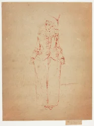 Pierrot en pied, portrait de la Dame A. C.