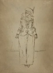 Pierrot en pied, Portrait de la Dame A. C.