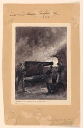 Un canon de casemate pendant l