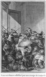 Francisco Pizarro assassiné par une armée de conspirateurs, 1541