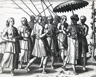 Habitants de Sumatra, par Theodor de Bry, gravure