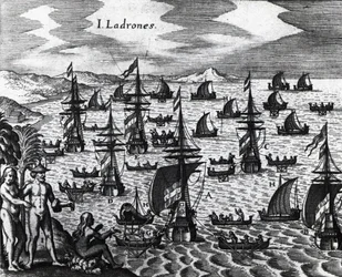 Îles des Voleurs, gravure de Peregrinationes