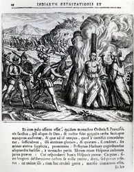 Le supplice par le feu de Hatuey par les Espagnols à Yara, Cuba, le 2 février 1512, 1664