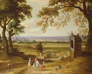 Paysage avec Bruxelles au loin