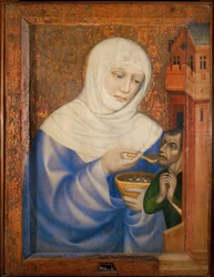 Sainte Elisabeth de Thuringe (tempera sur bois)