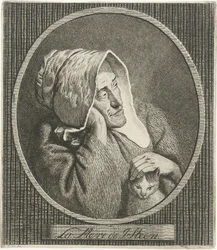 Vieille femme avec chat