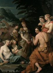Minerve et les Muses sur le mont Hélicon