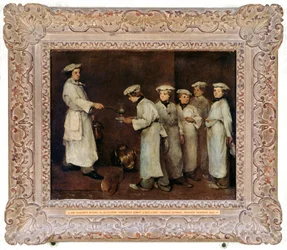 Scène de cuisine, début des années 1860